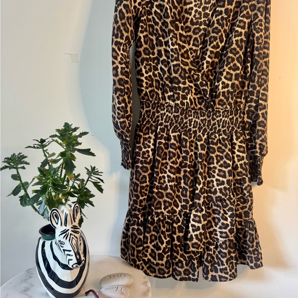 NWOT Michael Kors Julia Smocked-Waist Tiered Dress